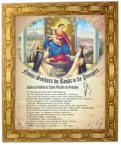 Quadro N. Sra. Da Pompeia, oração, Mod.02, 30x25cm. Angelus