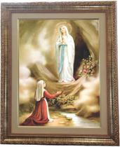 Quadro N. Sra. De Lourdes, Mod. 03, Tam. 53x43cm. Angelus