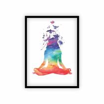 Quadro Namaste - Meditação - Yoga Com Moldura Preta 30X40Cm Quadro Namaste - Meditação - Yoga Com Moldura Preta 30X40Cm
