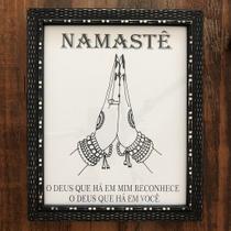 Quadro "Namastê" moldura preta