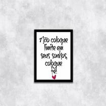 Quadro Não Coloque Limite Em Seus Sonhos 33x24cm - com vidro Quadro Não Coloque Limite Em Seus Sonhos 33x24cm - com vidro