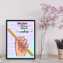 Quadro Não Faça Drama Faça As Unhas 24x18cm - com vidro Quadro Não Faça Drama Faça As Unhas 24x18cm - com vidro