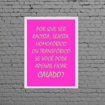 Quadro Não Seja Preconceituoso 45x34cm