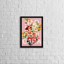 Quadro Não Sou Obrigada Fundo Rosa 33x24cm - com vidro Quadro Não Sou Obrigada Fundo Rosa 33x24cm - com vidro