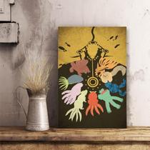 Quadro Naruto Bijuus Anime Decorativo Tela de Tecido