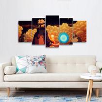 Quadro Naruto Shippuden Rasengan Mosaco 5 Peças Para Quarto
