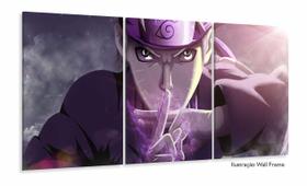 Quadro Naruto Uzumaki Para Quarto decorativo Mosaico 120x60 3 peças Quadro Naruto Uzumaki Para Quarto decorativo Mosaico 120x60 3 peças
