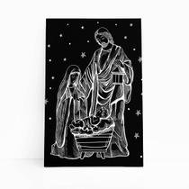 Quadro Nascimento de Jesus Sagrada Família Canvas 60x40cm Quadro Nascimento de Jesus Sagrada Família Canvas 60x40cm