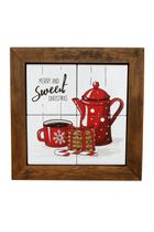 Quadro Natalino 20x20 Azulejo Merry & Sweet Christmas