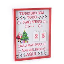 Quadro natalino calendario decorativo 27x36cm