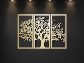 Quadro Natureza Decorativo Arvore Da Vida Decoração Enfeites 44x22-P