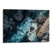 Quadro Natureza Fluindo entre Rochas Sussurrantes Eternas