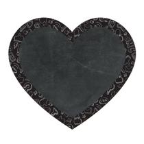 Quadro Negro Lousa Coração Moldura Emoji 26X23 cm