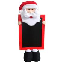 Quadro Negro Natalino Decorativo Papai Noel 67x28cm