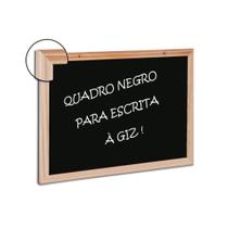 Quadro Negro Para escrita à Giz 30cm x 40cm Moldura em Madeira - CORTIARTE