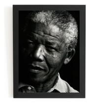 Quadro Nelson Mandela Foto Poster Com Moldura