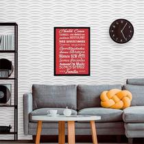 Quadro Nesta Casa Somos Verdadeiros 24X18 Com Vidro - Preta