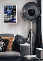 Quadro Nissan GTR R34 com Vidro e Moldura Branca Tam:A4 Quadro Nissan GTR R34 com Vidro e Moldura Branca Tam:A4