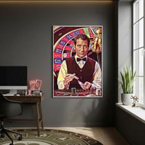 Quadro Noite De Jogos 70x50cm Mold Branca