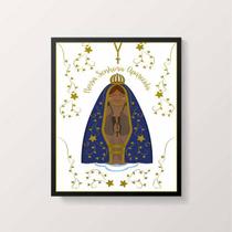 Quadro Nossa Senhora Aparecida 24x18cm - com vidro