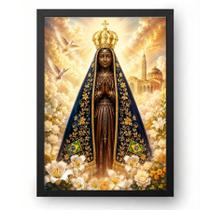 Quadro Nossa Senhora Aparecida Luz do Brasil 30x42cm Quadro Nossa Senhora Aparecida Luz do Brasil 30x42cm