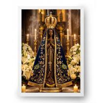 Quadro Nossa Senhora Aparecida Realista de Altar 15x21cm Quadro Nossa Senhora Aparecida Realista de Altar 15x21cm