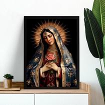 Quadro Nossa Senhora Com Rosa 24X18Cm - Com Vidro