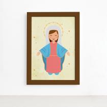 Quadro Nossa Senhora da Assunção Moldura Marrom 22x32cm Quadro Nossa Senhora da Assunção Moldura Marrom 22x32cm