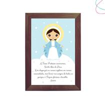 Quadro Nossa Senhora das Graças infantil moldura vidro