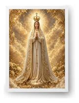 Quadro Nossa Senhora De Fátima Arte Sacra Dourada 50x70cm Quadro Nossa Senhora De Fátima Arte Sacra Dourada 50x70cm