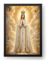 Quadro Nossa Senhora De Fátima Barroca Dourada 50x70cm Quadro Nossa Senhora De Fátima Barroca Dourada 50x70cm
