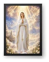 Quadro Nossa Senhora De Fátima Com Céu Celestial 50x70cm Quadro Nossa Senhora De Fátima Com Céu Celestial 50x70cm