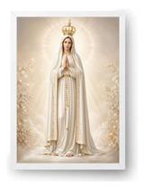 Quadro Nossa Senhora De Fátima Moderna Elegante Sala 30x42cm Quadro Nossa Senhora De Fátima Moderna Elegante Sala 30x42cm