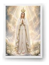 Quadro Nossa Senhora De Fátima Para Sala Arte Sacra 40x60cm Quadro Nossa Senhora De Fátima Para Sala Arte Sacra 40x60cm
