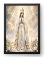 Quadro Nossa Senhora De Fátima Para Sala Arte Sacra 50x70cm Quadro Nossa Senhora De Fátima Para Sala Arte Sacra 50x70cm