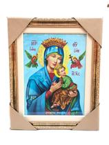 Quadro Nossa Senhora Do Perpétuo Socorro Com Vidro E Moldura 52X42 Cm