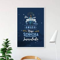 Quadro Nossa Senhora Imaculada - Benção 45x34cm - com vidro