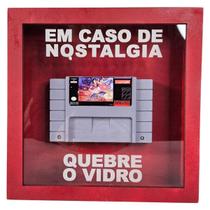 Quadro Nostalgia Cartucho Snes Disney Aladdin Quebre O Vidro