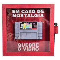 Quadro Nostalgia Cartucho Snes O Máscara Quebre O Vidro