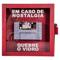Quadro Nostalgia Cartucho Snes Power Rangers Quebre O Vidro