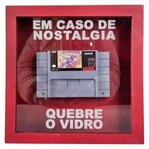 Quadro Nostalgia Cartucho Snes Sunset Riders Quebre O Vidro