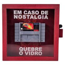 Quadro Nostalgia Cartucho Snes Top Gear 2 Quebre O Vidro