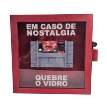 Quadro Nostalgia Cartucho Snes Top Gear 3000 Quebre O Vidro