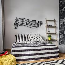 Quadro notas musicais coração em mdf parede decorativo quarto sala cozinha enfeite aplique - MongArte Decor