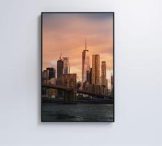 Quadro nova york pôr do sol