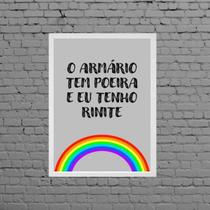 Quadro O Armário Tem Poeira E Eu Tenho Rinite 33X24Cm