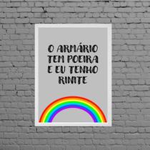 Quadro O Armário Tem Poeira E Eu Tenho Rinite 33x24cm