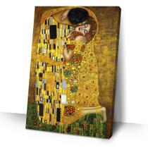 Quadro O Beijo Gustav Klimt 40x60 Canvas Parede Sala Quarto