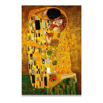 Quadro O beijo Gustav Klimt Arte Sala Decorativo Quarto