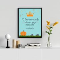 Quadro O Destino Ainda Pode Ser GentilConosco 33x24cm - com vidro